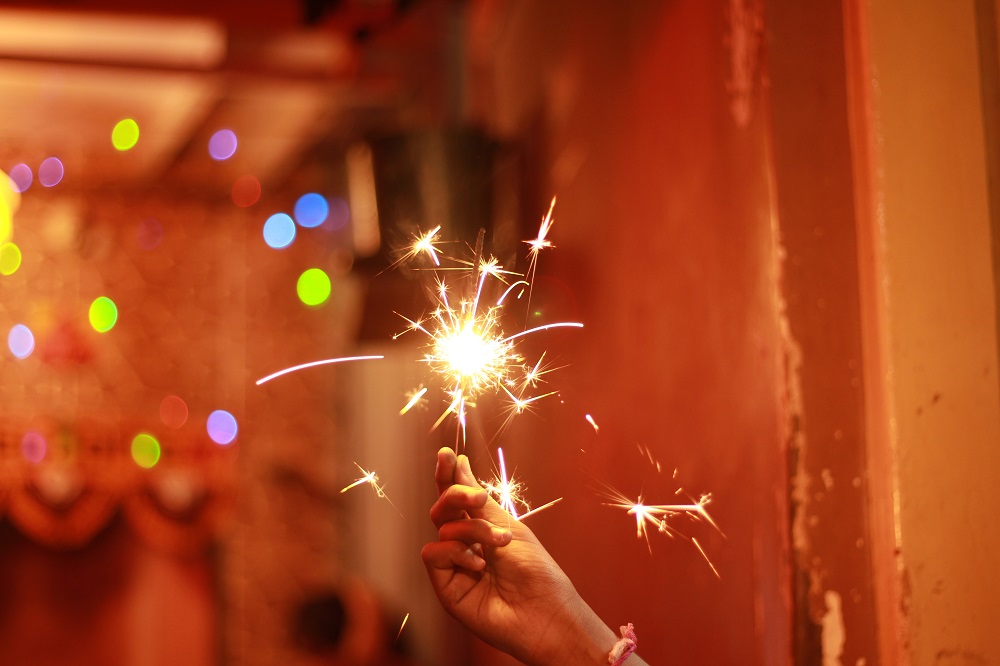 Bursting Crackers pollutes the environment 