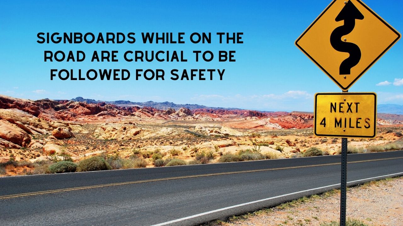 road safety rule pictures and signboards are to help people