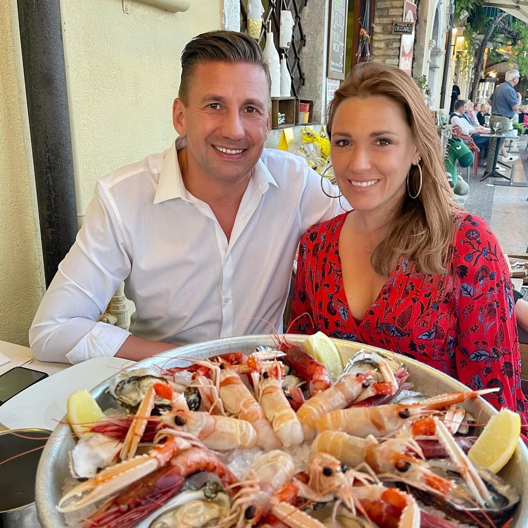 Simone Lambe with her husband Andreas Mecky