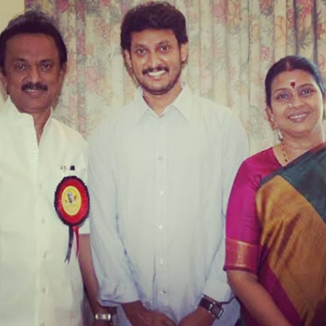 Durga Stalin with son and husband