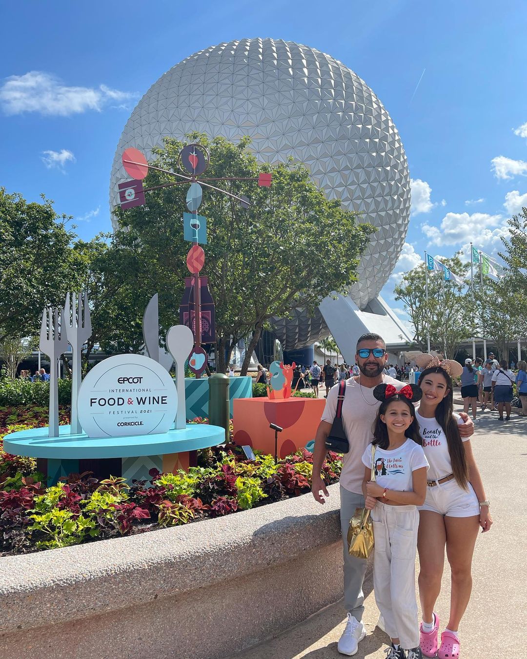 Angie Varona with Husband and daughter