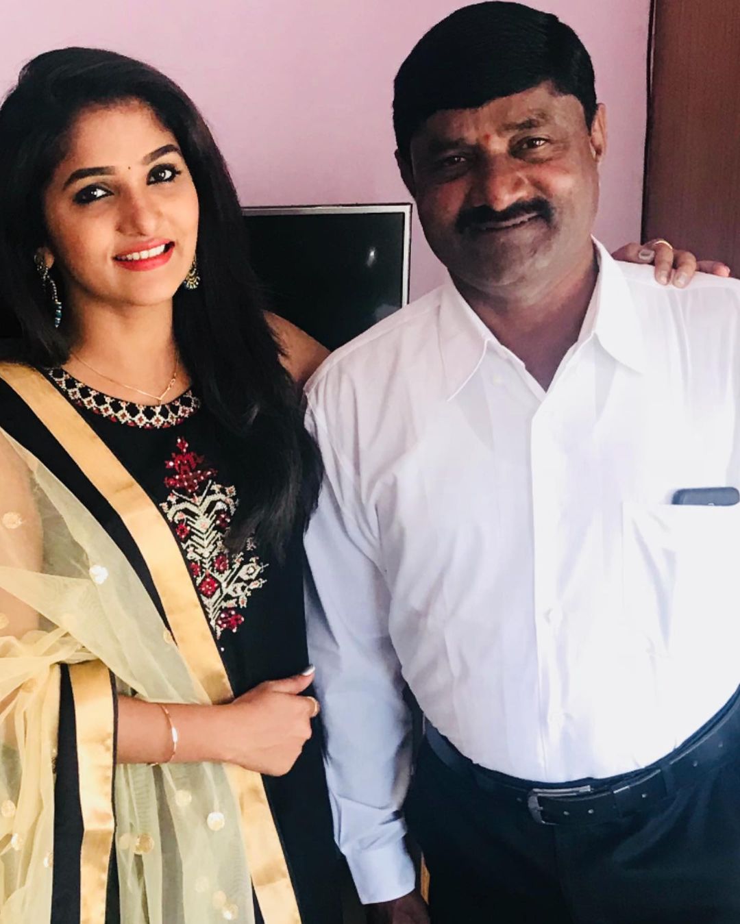 Divya Uruduga with her father