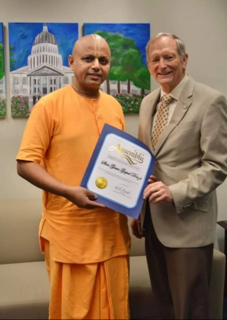 Gaur Gopal Das in California State Assembly