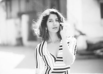 Her in black and white modeling picture