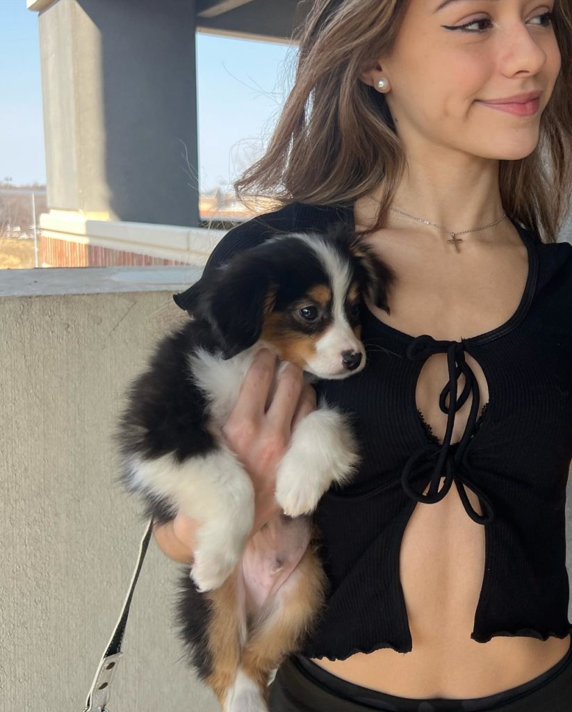 Rachel with her dog