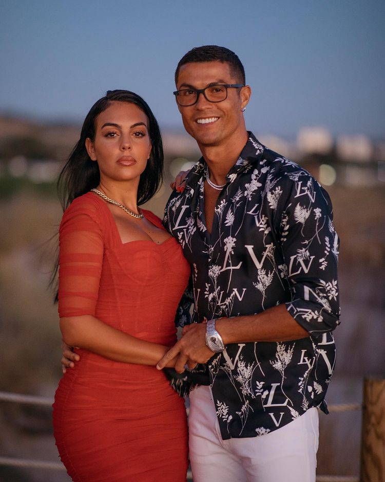 Ronaldo with his wife