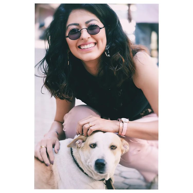 Abhidnya with her dog