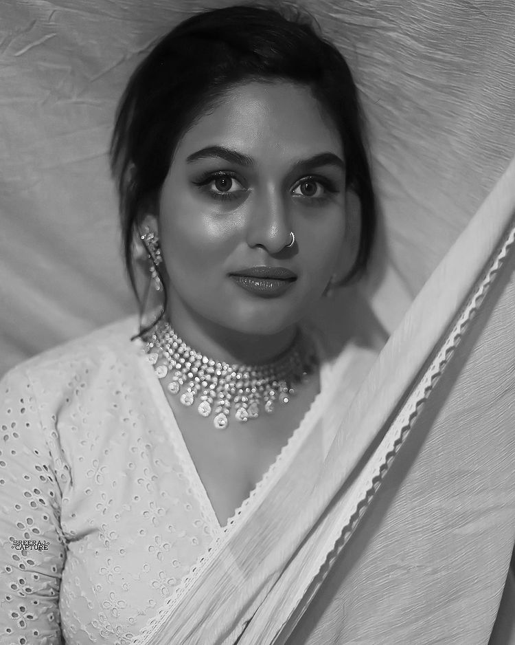 Prayaga in a saree