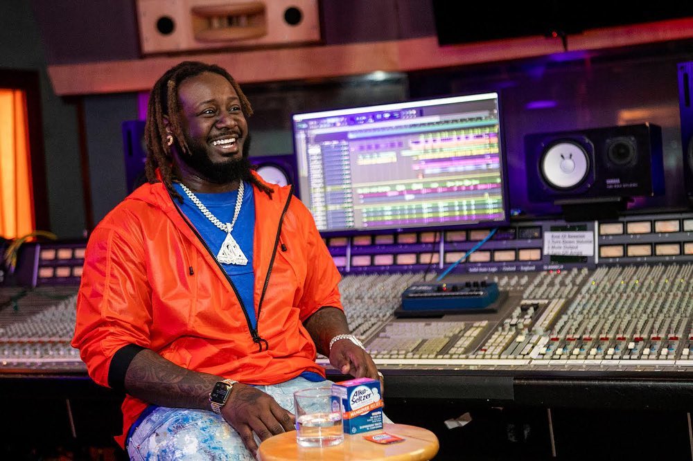 T-Pain in studio