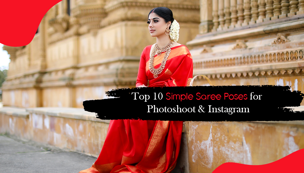 How to Pose in a Saree | Saree Poses for Photoshoot | How to wear Saree for  Beginners | Tia Bhuva - YouTube