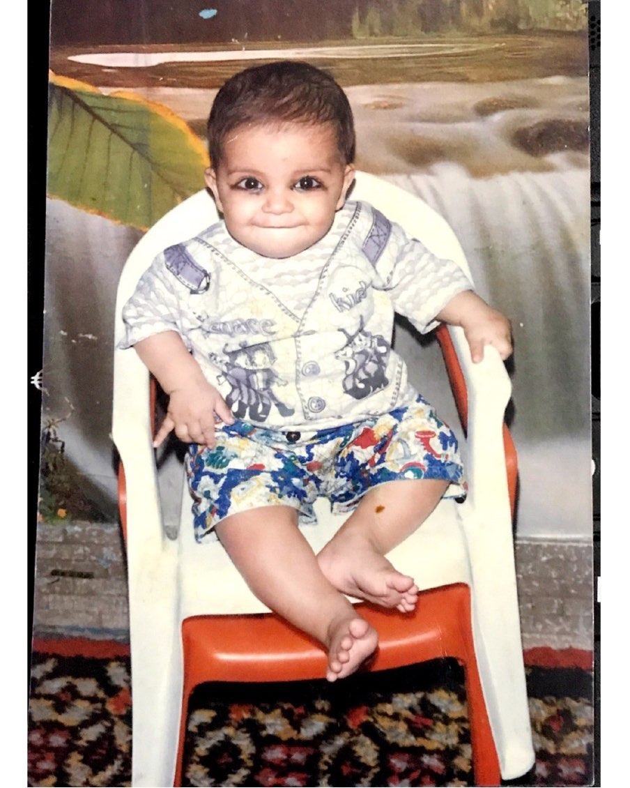 Shivam Sharma's childhood image. 