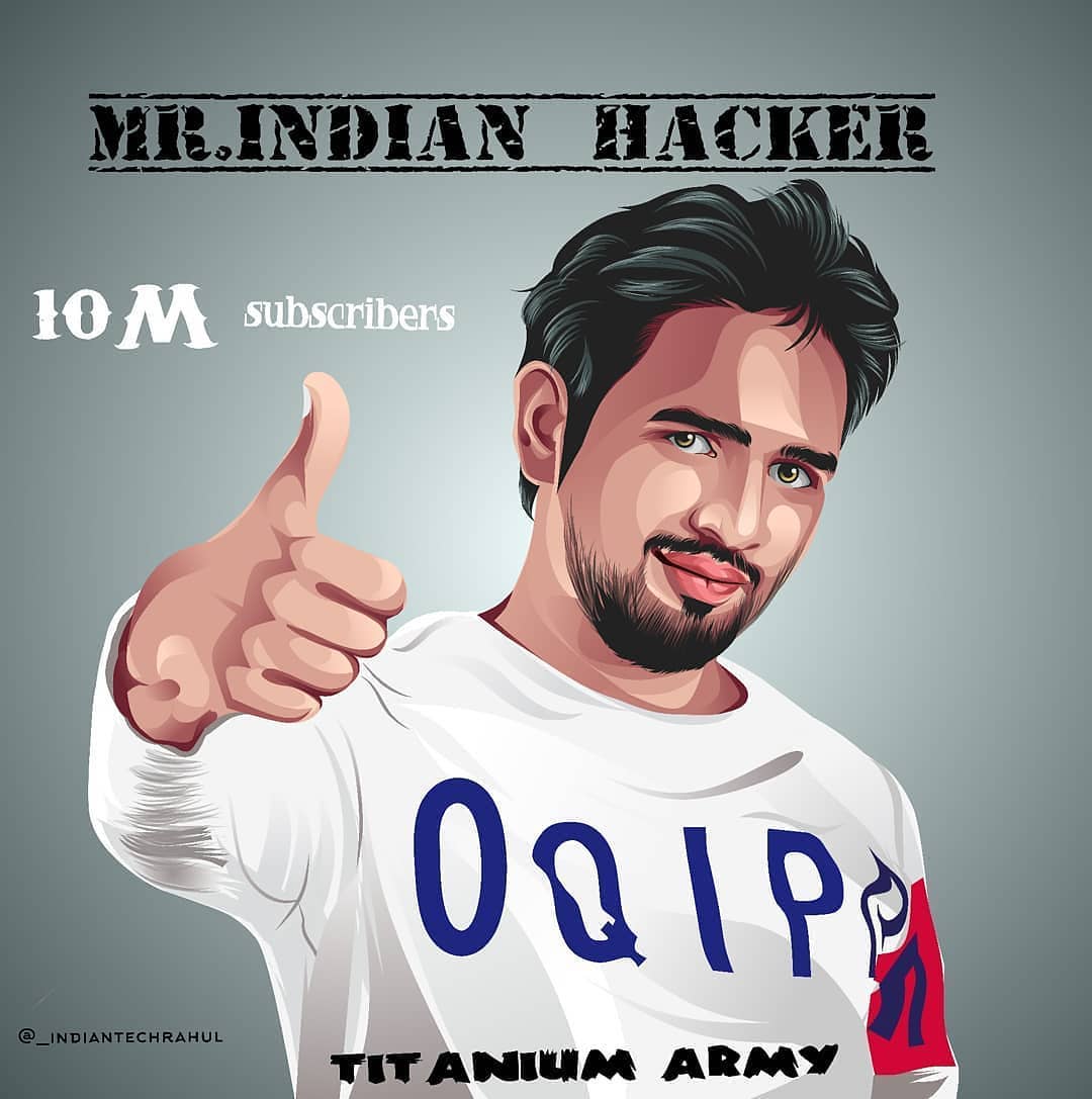 Mr. Indian Hacker posing for his Titanium Army. 