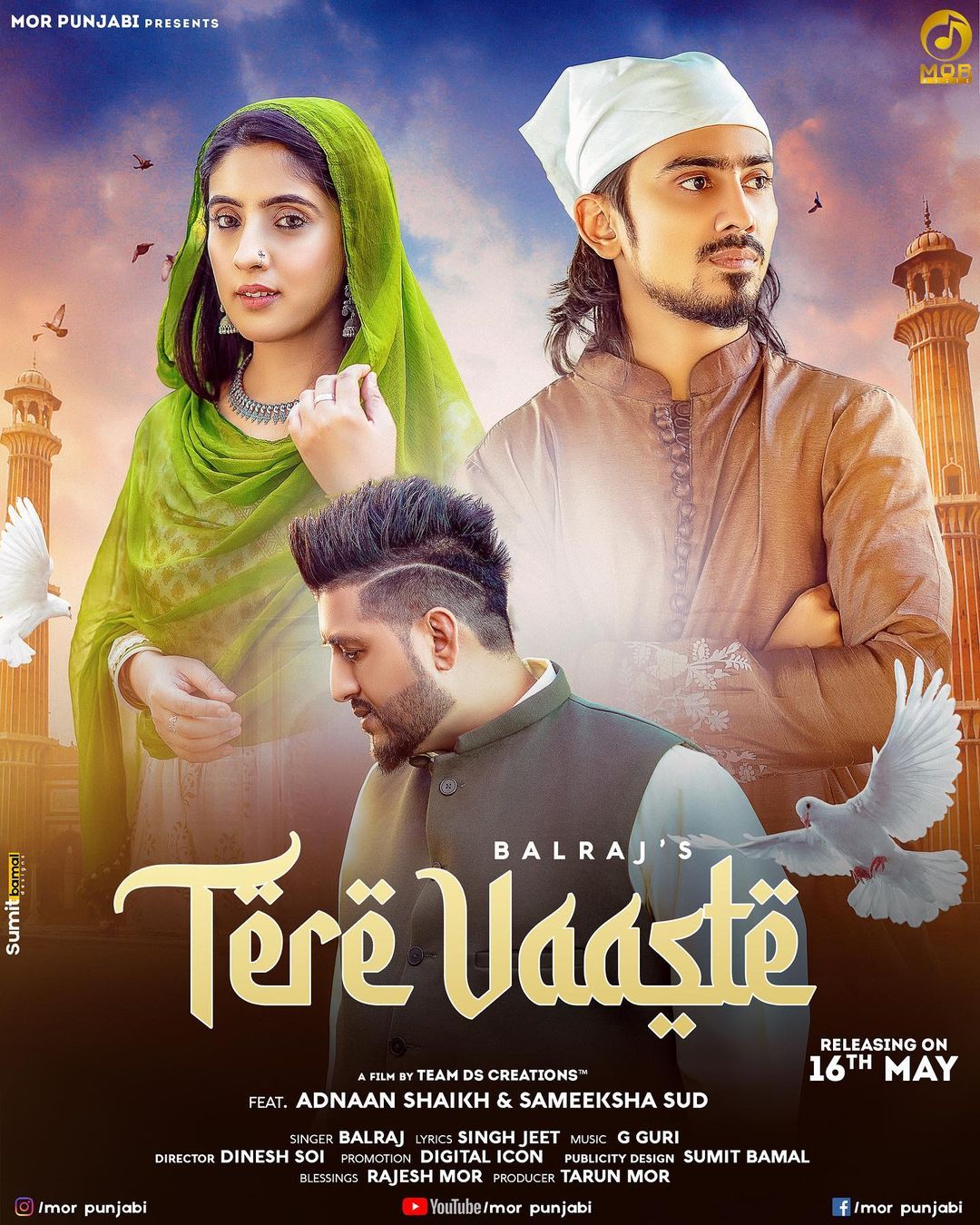 The Cover of Sameeksha's latest song Tere Vaste. 