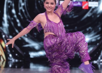 Rubina Dilaik in purple dress for her performance in Jhalak Dikhla Ja