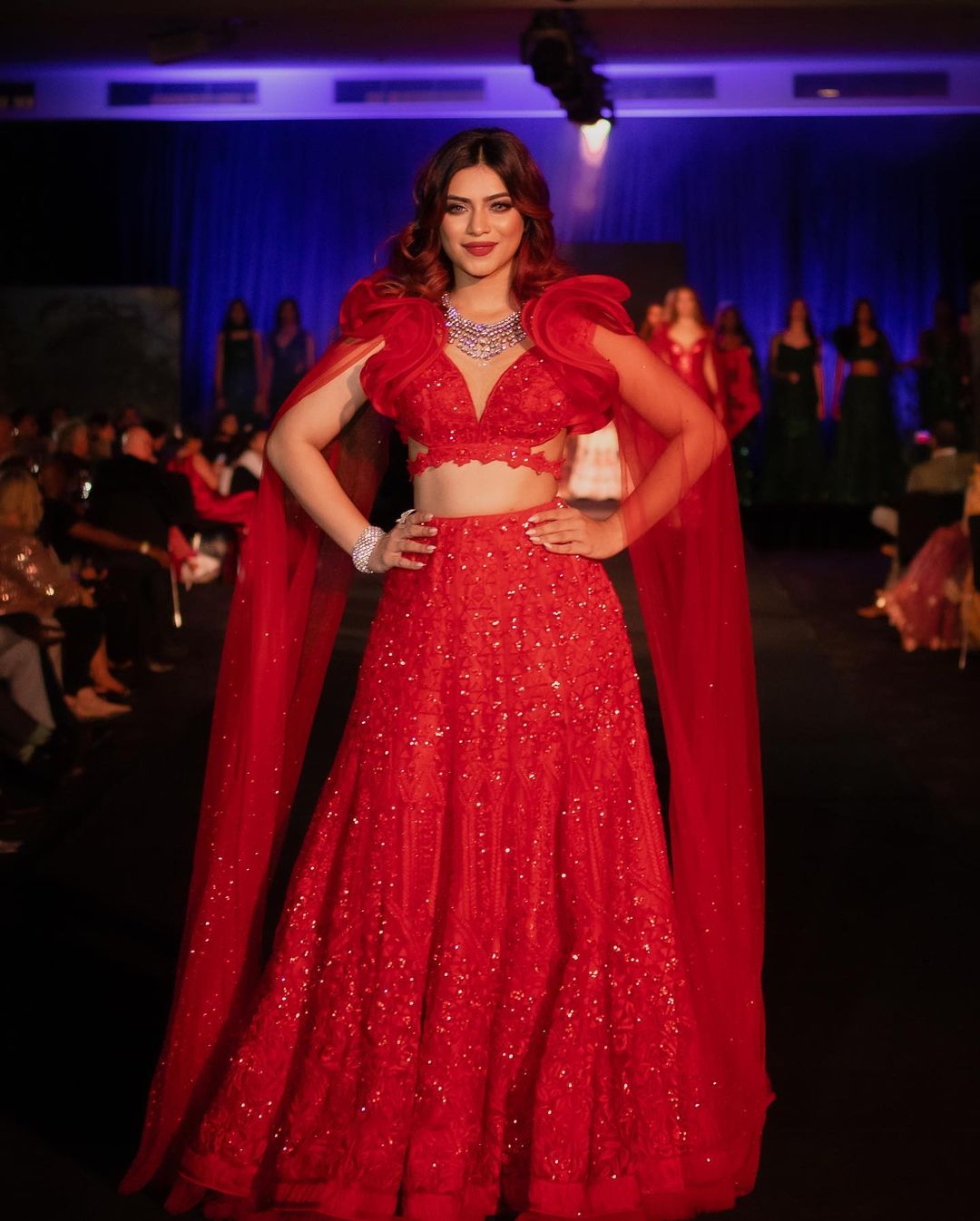 Nagma Mirajkar in Red Lehenga