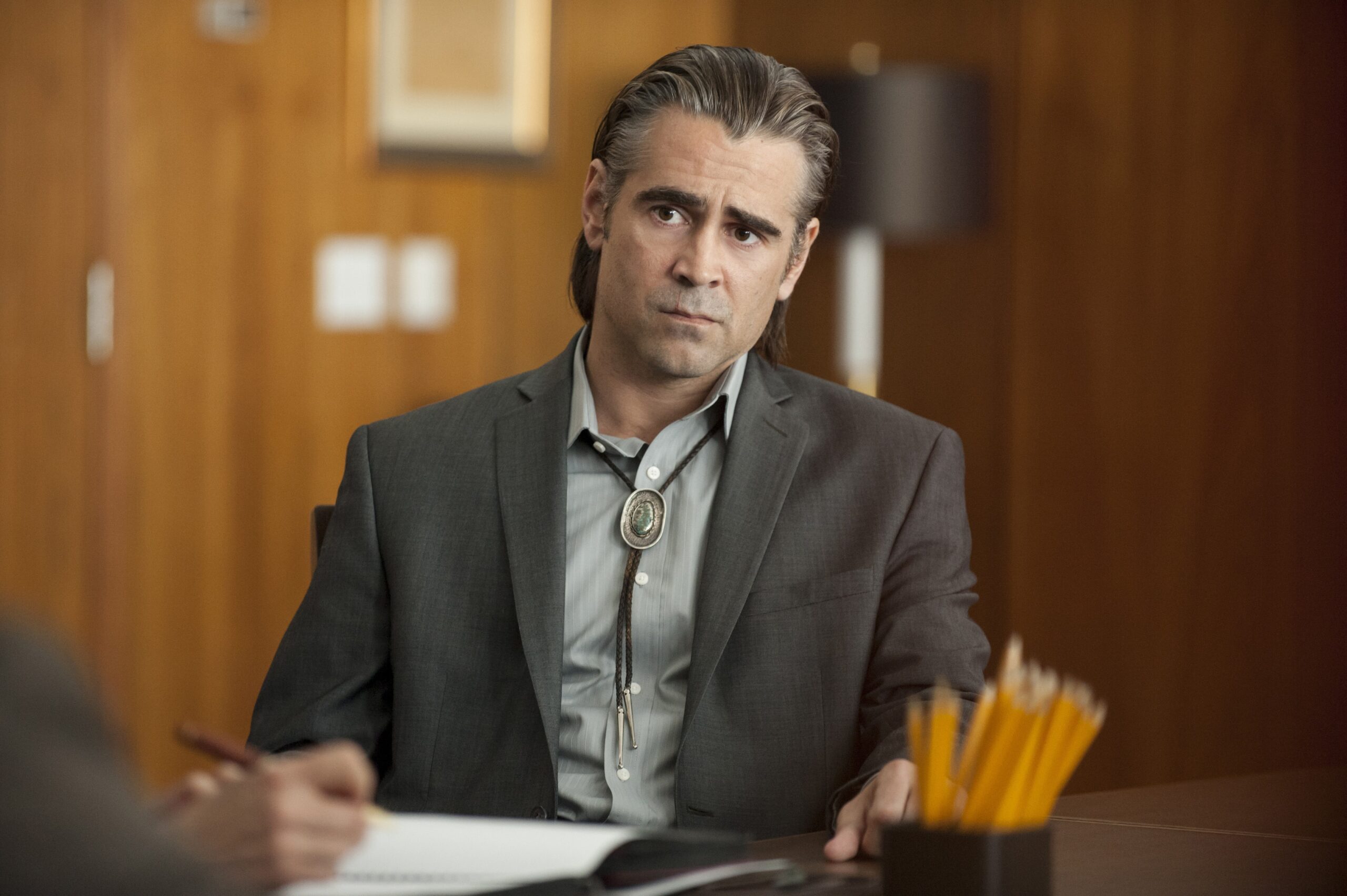 A still of Collin Farell from his movie. 