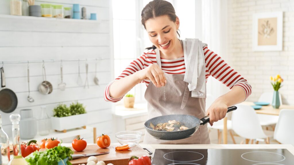 woman preparing food