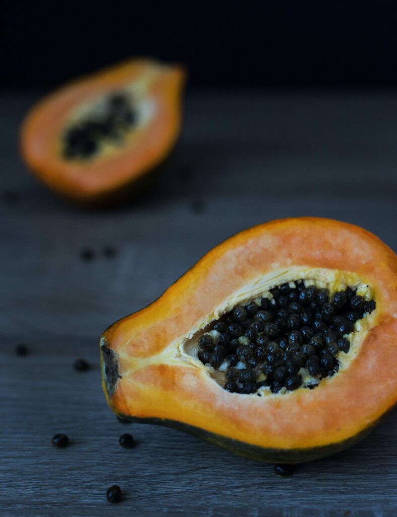 Ripe Papaya with seeds