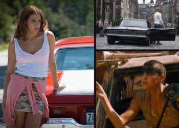 Collage made from the best driving movies on Netflix and Amazon Prime.