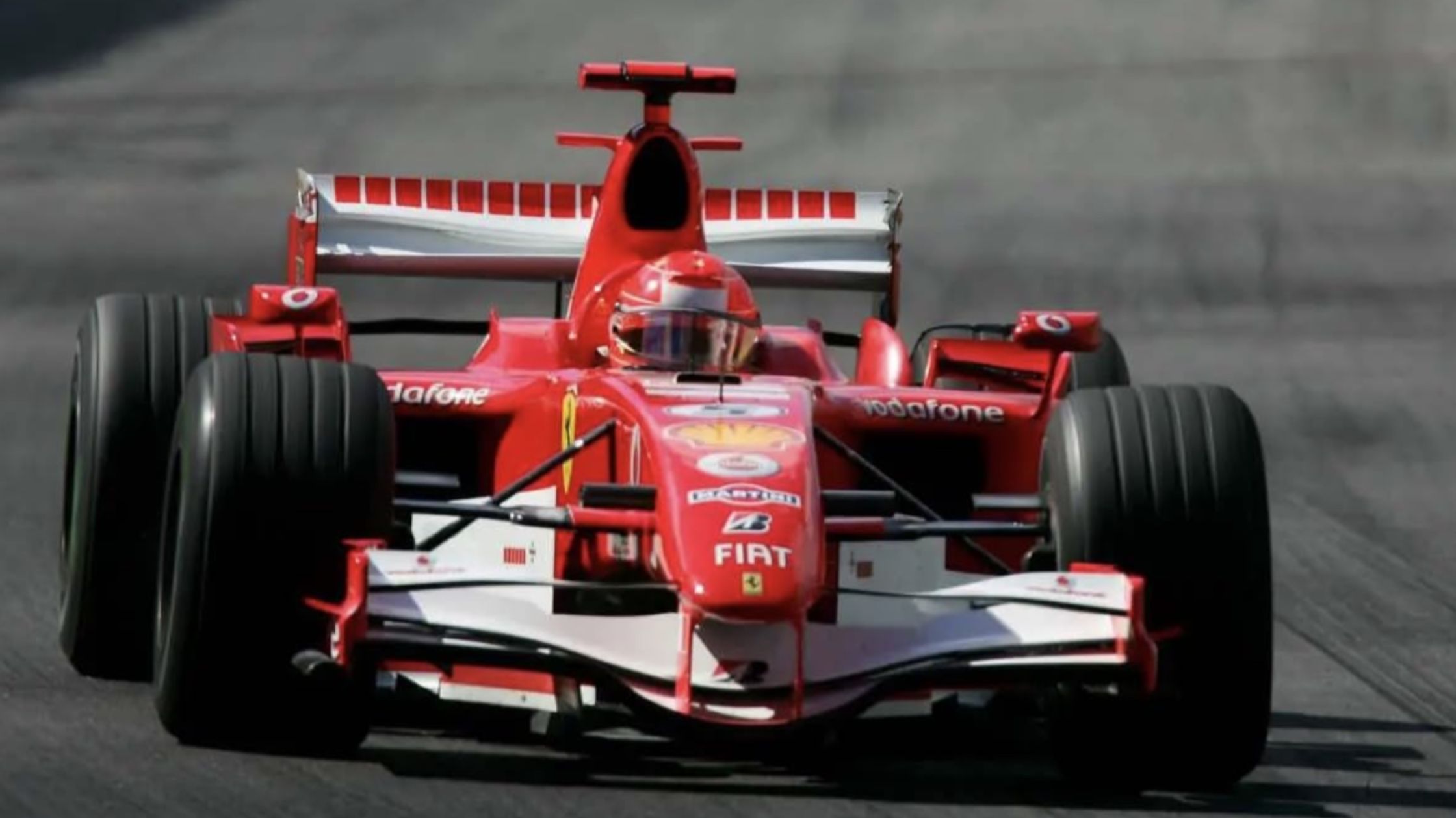 Racing car scene from the film Schumacher.