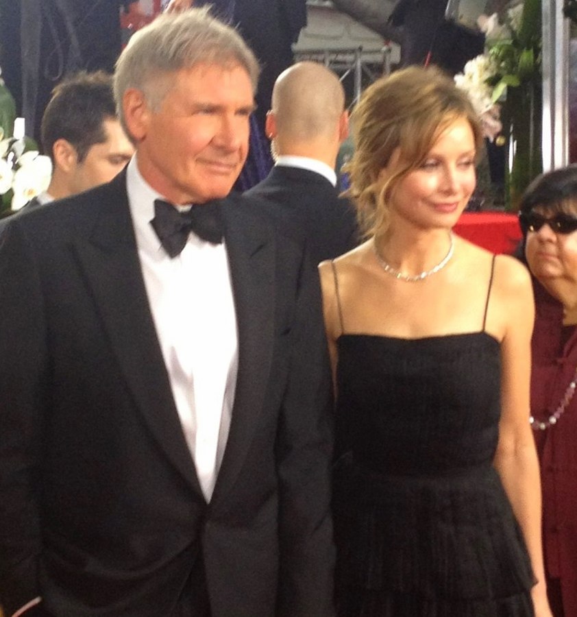 Harrison Ford and Calista Flockhart together in an event.