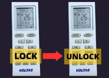 how to unlock voltas AC remote