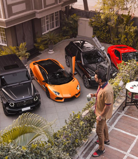 naseer khan with his luxury cars 