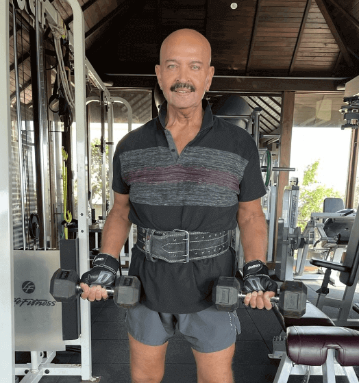 Rakesh Roshan doing Gym