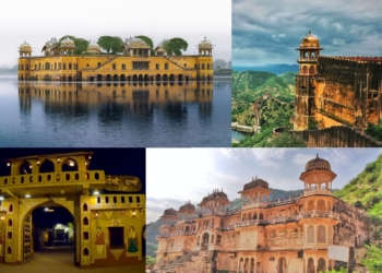 Collage of top places to visit in Jaipur