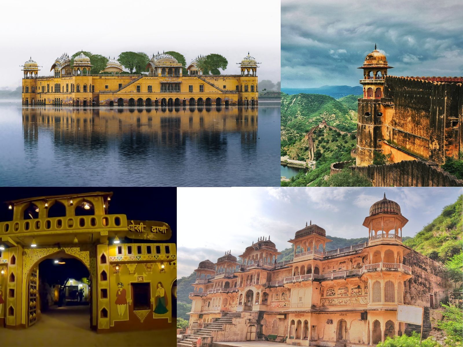 Collage of top places to visit in Jaipur