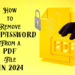 How to Remove The Password From a PDF File in 2024